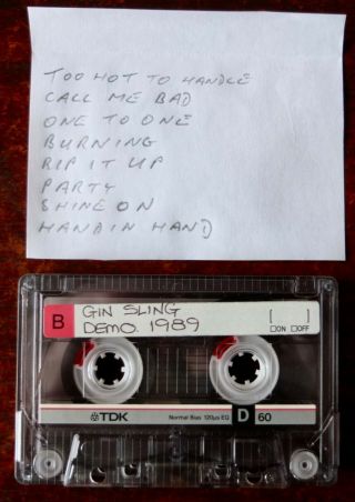 GIN SLING DEMO MATERIAL PRIVATE CASSETTE ALBUM (1989) NEWCASTLE BAND METAL 2
