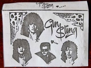 GIN SLING DEMO MATERIAL PRIVATE CASSETTE ALBUM (1989) NEWCASTLE BAND METAL 3