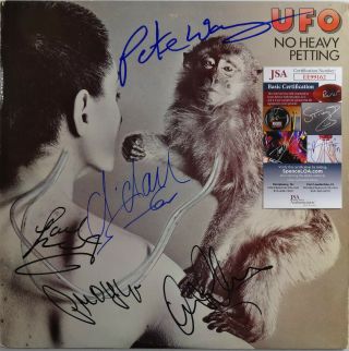 Signed Ufo Autographed No Heavy Petting 12 " Lp Way Schenker Jsa Ee99162