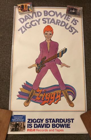 David Bowie Ziggy Stardust 1972 Rca Promo Poster