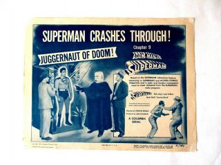 Superman 1950 Lobby Card