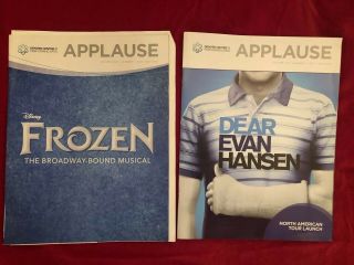 Frozen Dear Evan Hansen Denver Pre Broadway Tour Programs Playbills