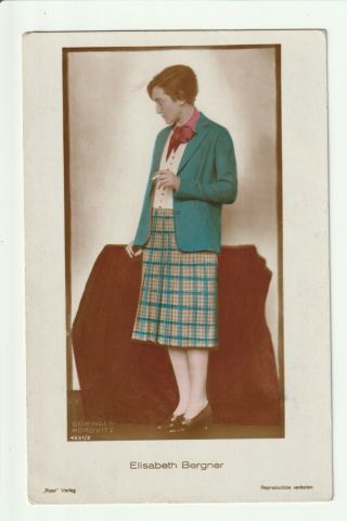 Elisabeth Bergner 1930s Tinted Ross Verlag Photo Postcard