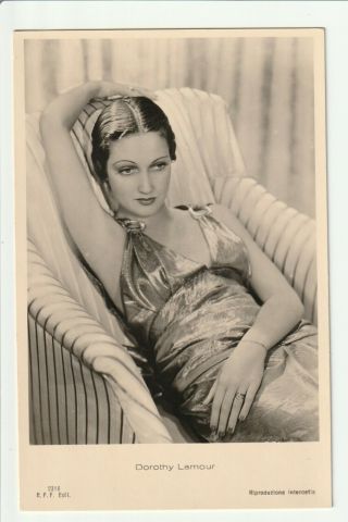 Dorothy Lamour 1930s Photo Postcard