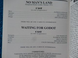 No Man ' s Land/Waiting For Godot - Cort Theatre Playbill - October 2013 - Stewart 5