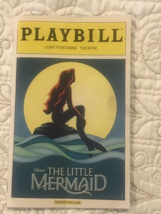 The Little Mermaid Broadway Playbill Lunt - Fontanne Theatre July 2008