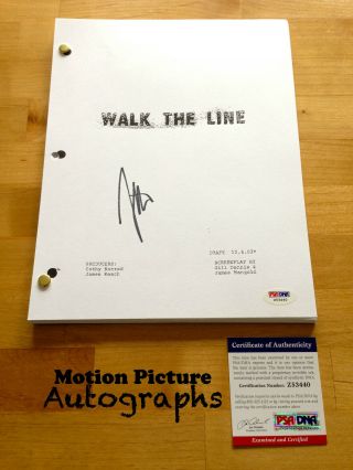 Joaquin Phoenix Signed Walk The Line Full Movie Script 128 Pages Psa Dna