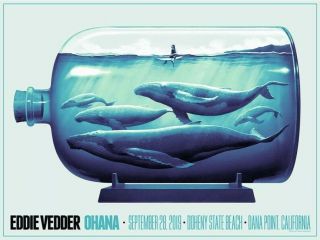 Eddie Vedder Poster Pearl Jam Justin Erickson Artist Edition - Xx/100