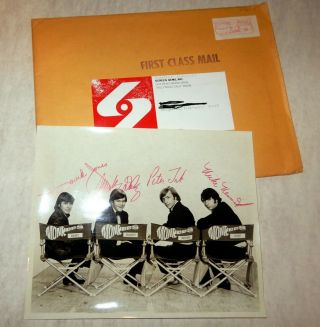 Authentic 1967 Vintage Signed Monkees 8x10 Glossy Photo Screen Gems
