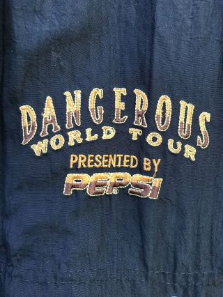 Vintage Michael Jackson Tour Crew Jacket Dangerous Tour Black Nylon 2