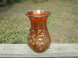 Vintage Carnival Glass Vase 11 1/4 " High Pitcher Ewer " Unsigned "