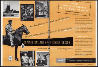 Captain Gallant Of/ Foreign Legion_orig.  1955 Trade Ad_tv Promo_buster Crabbe