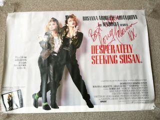 Madonna - Desperately Seeking Susan Signed Movie Poster 1985