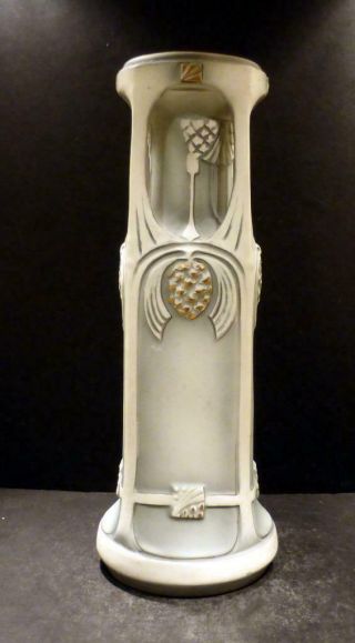 Robert Hanke Royal Wettina Austria Art Nouveau Bisque Vase,  12 3/4 