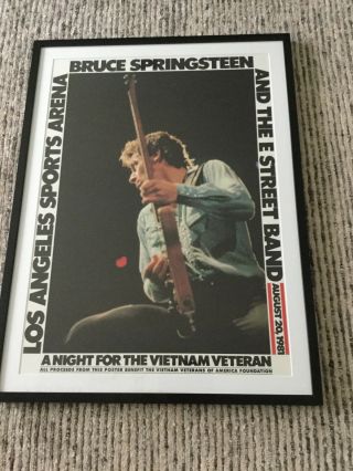 Bruce Springsteen/e Street Band Framed Vietnam Veterans Poster