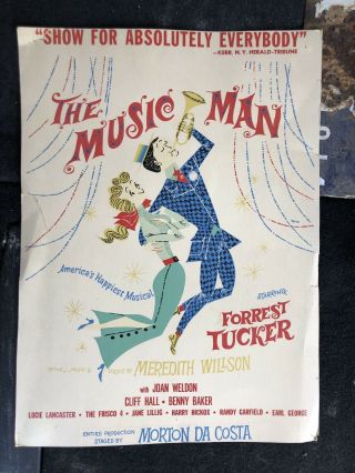 1958 Music Man Forrest Tucker Window Card