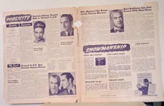 1946 DRESSED TO KILL Orig.  Pressbook w/ Ad Section SHERLOCK HOLMES Basil Rathbone 2
