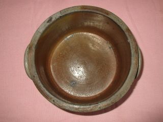 Antique 19th C Stoneware Flower Decorated Pennsylvania Small Cake Crock Remmey 11