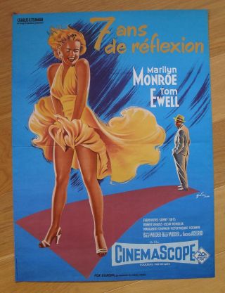 Marilyn Monroe The Seven Year Itch French Movie Poster R70s