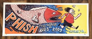Phish Pollock Poster Gorge,  Wa Aug 8,  2009 Night 2 Was Pro Framed (see Details)