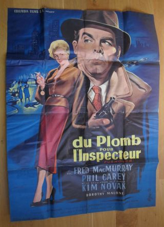 Pushover Fred Macmurray Film - Noir French Movie Poster 63 " X47 " 