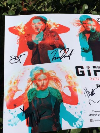 SDCC Comic Con The Gifted Cast Hand Signed Autograph Promo Poster Marvel Booth 4