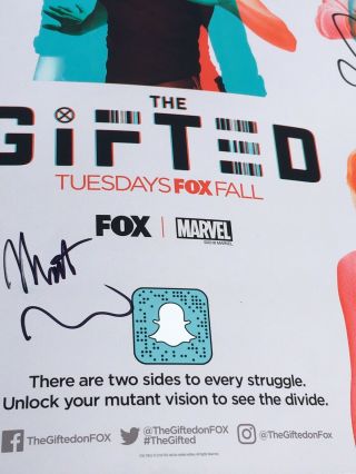 SDCC Comic Con The Gifted Cast Hand Signed Autograph Promo Poster Marvel Booth 6