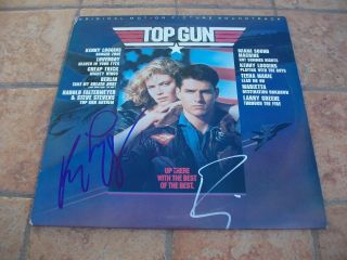 Val Kilmer Kenny Loggins Robin Zander Signed Top Gun Soundtrack Lp Jsa