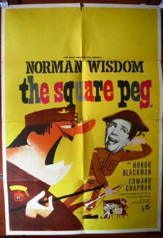 The Square Peg Norman Wisdom Movie Poster 50s