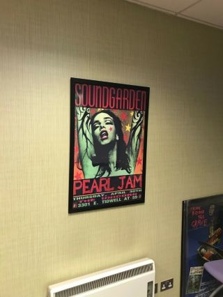 Frank Kozik,  Soundgarden & Pearl Jam Bootleg Green Lady Poster Chris Cornell