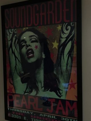 Frank Kozik,  Soundgarden & Pearl Jam Bootleg Green lady poster Chris Cornell 8