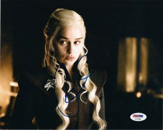 Emilia Clarke As Daenerys Signed 8x10 Photo 2 " Game Of Thrones " Psa Dna