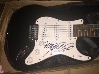 Michael J.  Fox Signed Autographed Electric Guitar Psa/dna W46474