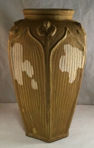 Antique Arts And Crafts Period American Art Wheatley Pottery Grueby Style Vase
