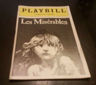 Les Miserables Broadway Playbill - June 1990 - The Broadway Theatre