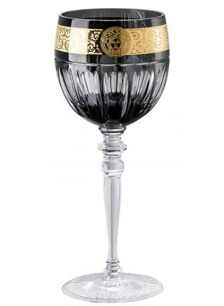 $600 Versace Prestige Wine Glass Medusa Gold Rosenthal Wedding Gift