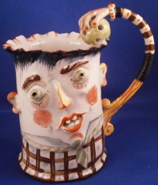 Fun Irina Zaytceva Whimsical Figural Porcelain Mug Cup Russian American Artist