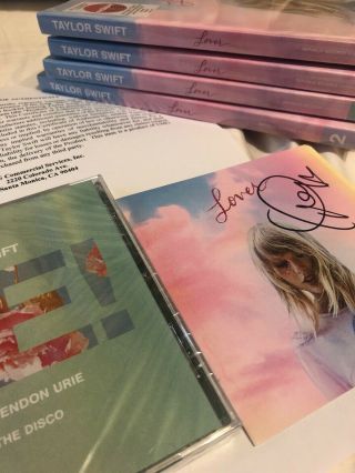 Rare Limited Edition Signed Taylor Swift Lover Me Cd,  1,  2,  3,  4 Deluxe
