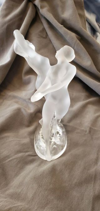 Lalique France Crystal Deux Danseuses Two Nude Women Dancers Figurine 6