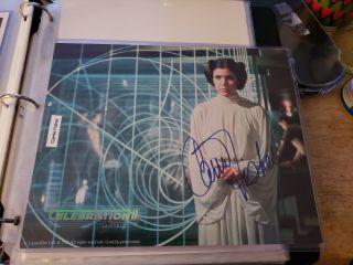 Star Wars Celebration Ii Carrie Fisher As Princess Leia Signed 8x10 Photo