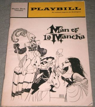 Playbill Man Of La Mancha At The Martin Beck Theater,  Nyc May 1968