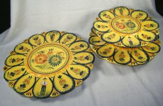 Large French Quimper 4 Part 3 Tier Oyster Server & Sauce Boat - Draguignan 3