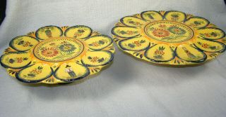Large French Quimper 4 Part 3 Tier Oyster Server & Sauce Boat - Draguignan 4