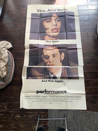 Performance Us Movie Poster Three Sheet Mick Jagger