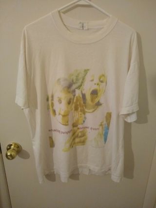 Vintage Authentic Smashing Pumpkins Siamese Dream Men ' s White T - Shirt 1993 Giant 2