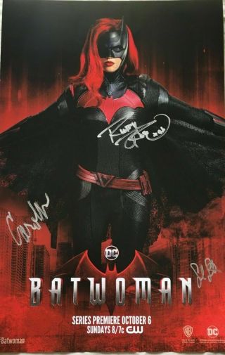 11x17 Sdcc 2019 Batwoman Ruby Rose Autographed Signed Poster Framed