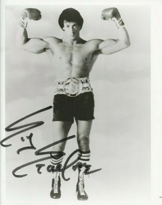 Rocky Movie Photo Signed By Sylvester Stallone,  With,  8 " X10 "