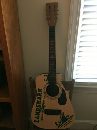 Rare Landshark Jimmy Buffett Premium Beer Display Acoustic Guitar - Hard To Find