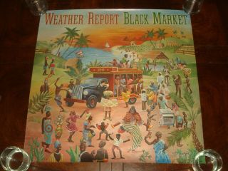 Ultra Rare Weather Report Black Market 1976 Columbia Records Promotional Poster