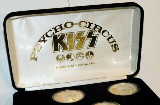 KISS Band Psycho Circus Tour Liberty GOLD SELECT SILVER Coin Box SET 1998 2